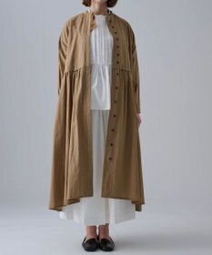 muuc 花刺繍モチーフのコットンローンワンピース