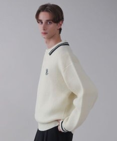 WEGO 【ユニセックス着用ITEM】ワンポイント刺繍ニットポロ