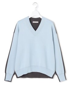 ICB 【先行予約】 コットンポリエステルスムース Vネックニット