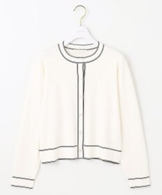 ANY SIS S 【アンサンブル対応】バイカラーニット カーディガン