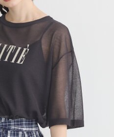 earth music&ecology 【接触冷感】ロゴ刺繍シアープルオーバ