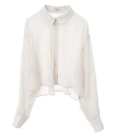 earth music&ecology マジョリカプリーツショートシャツ