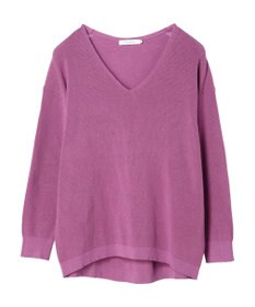 AMERICAN HOLIC Ｖネック片畦ニットプルオーバー