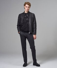 JOSEPH HOMME 【洗い加工】シュリンクエアレザー 　シングルライダースジャケット