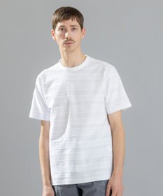 JOSEPH HOMME ジャガードボーダー　クルーネックTシャツ
