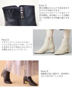Dominic3 サイドカット レザーショートブーツ