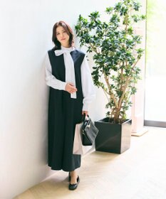 #Newans 【洗濯機可】キーネックジャンパースカート