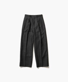 ATON LINEN WOOL TWILL | タックイージーパンツ