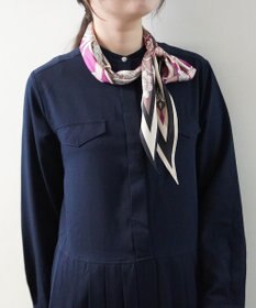 Marca 【Marcaオリジナル】バイカラーベルト シルクツイル 菱形スカーフ