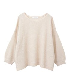 Green Parks かのこボートネック７分袖ニットプルオーバー