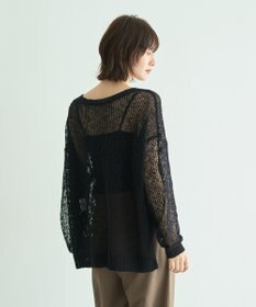 YECCA VECCA スラブメッシュルーズニット