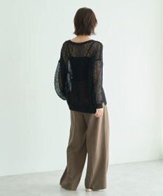 YECCA VECCA スラブメッシュルーズニット