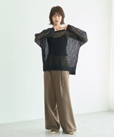 YECCA VECCA スラブメッシュルーズニット