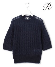 23区 S 【R(アール)】モヘヤ混 ケーブルニット