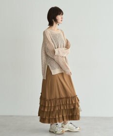 YECCA VECCA スラブメッシュルーズニット