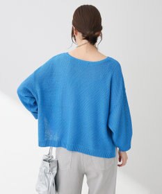 Green Parks かのこボートネック７分袖ニットプルオーバー