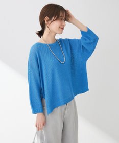 Green Parks かのこボートネック７分袖ニットプルオーバー