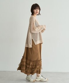 YECCA VECCA スラブメッシュルーズニット