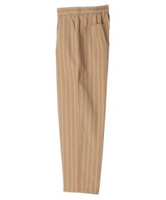 Green Parks 綿麻混タックストレートワイドパンツ