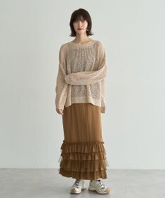 YECCA VECCA スラブメッシュルーズニット