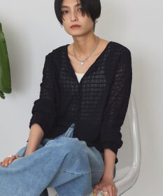 AMERICAN HOLIC シアーチェックカーディガン