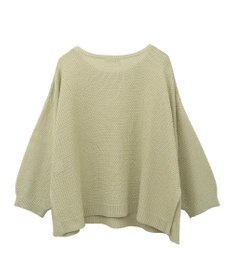 Green Parks かのこボートネック７分袖ニットプルオーバー