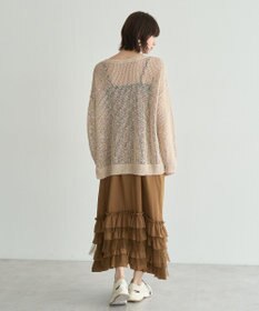 YECCA VECCA スラブメッシュルーズニット