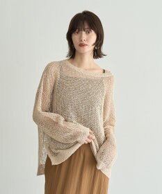 YECCA VECCA スラブメッシュルーズニット