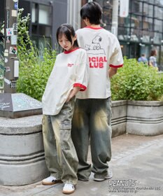 WEGO 【ユニセックス着用ITEM/MLサイズ展開】別注PEANUTSプリントT（SS）