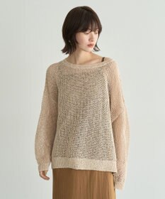 YECCA VECCA スラブメッシュルーズニット