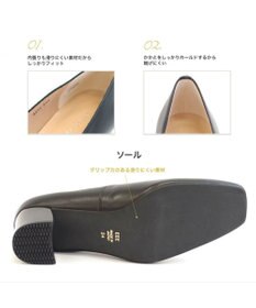 Pointer 日本製 バックルモチーフスクエアトゥパンプス