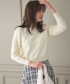 Feroux パール×ビジュー ニット