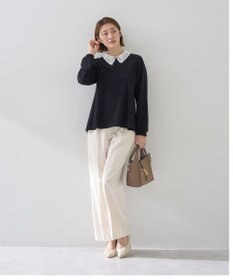 YECCA VECCA サイドベルテッドハイウエストパンツ