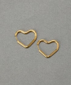 Phoebe 【金属アレルギー対応】グロウハートフープワンタッチピアス　ゴールド/ステンレス