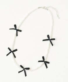 WEGO Lビーズサテンリボンネックレス