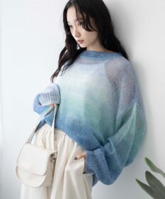 WEGO グラデーションメッシュニット