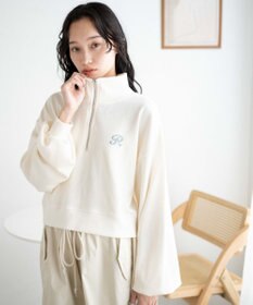 WEGO ハーフジップショートスウェット