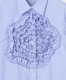 組曲 S 【組曲×setsuko sagittaire】フラワーフリルシャーティング ブラウス