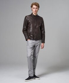 JOSEPH HOMME 【洗い加工】シュリンクエアレザー 　シングルライダースジャケット