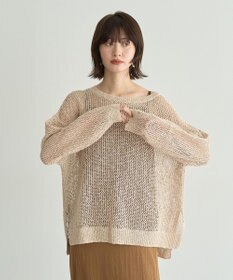 YECCA VECCA スラブメッシュルーズニット