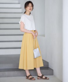 ANY ストレッチピケフリルTシャツ