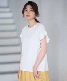 ANY ストレッチピケフリルTシャツ