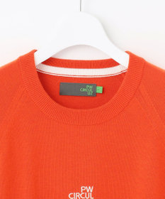 PW CIRCULUS 【WOMEN】【洗える】ロゴ ラグランスリーブ クルーネック ニット