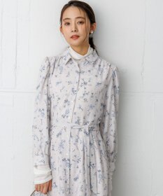 組曲 L 【WEB限定】ジュエルフラワープリント ワンピース