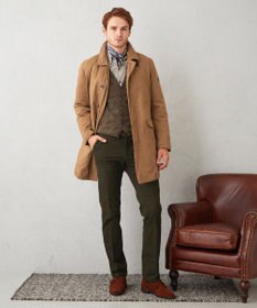 JOSEPH ABBOUD 【キルトレスダウン】ナチュラルダイスウェード ダウンコート