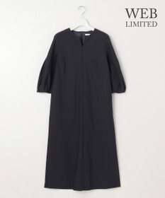 自由区 S 【WEB限定・洗える】カラミストレッチパフスリーブ ワンピース