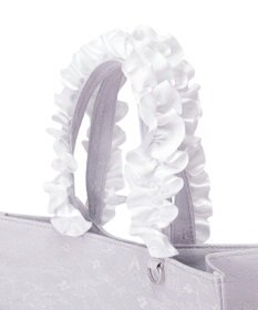 Maison de FLEUR ブルーマニアフリルハンドルスクエアトートバッグ