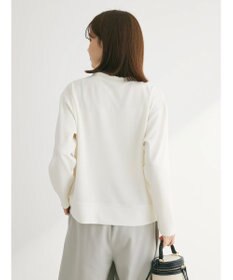 Green Parks カットジョーゼットドットボタンカーディガン