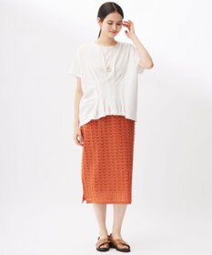 自由区 L 【セットアップ対応・洗える】シアーカットジャカード スカート