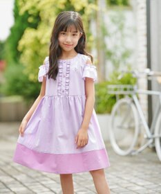 組曲 KIDS 【UVケア】【150-160㎝】バイカラー ワンピース